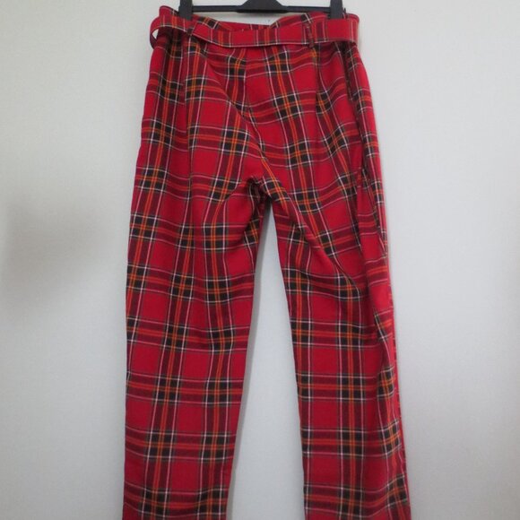 Collectif High-Waist Belted Plaid Pant - Picture 3 of 6